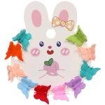 Заколки-крабики для волос детские 10шт «МАЛЬВИНА», бабочки, 1,7см (пакет с подвесом)