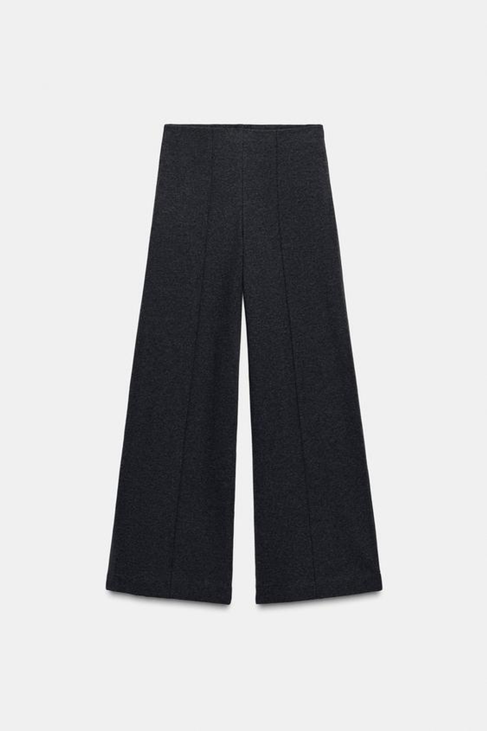 ZARA БРЮКИ ПРЯМОГО КРОЯ ИЗ МЯГКОЙ ТКАНИ, СЕРЫЙ