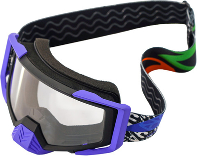 Очки мото ROQVI JOKER фиолетовый/оранжевый/зеленый