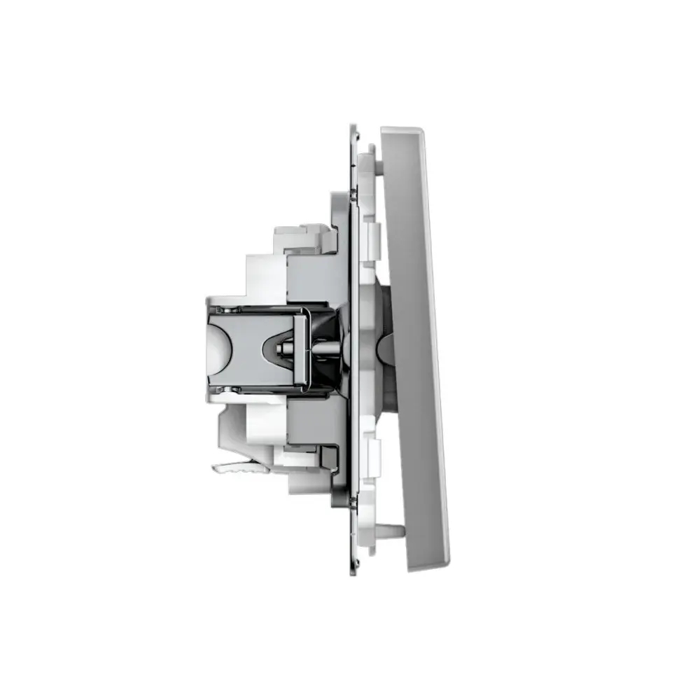 ARTGALLERY 1-клавишный ВЫКЛЮЧАТЕЛЬ, 10АХ, механизм, быстрозажим. клем., СТАЛЬ