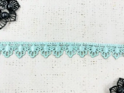 Кружево плетеное, ш. 1,8 см, голубая мята