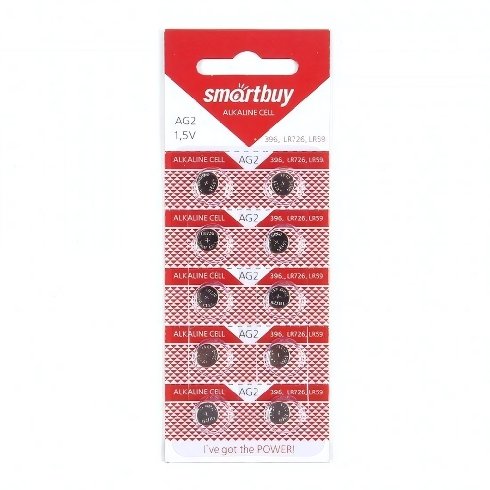 Батарейки SmartBuy AG2 BL10, 012028