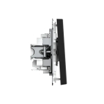 ARTGALLERY 2-клавишный ВЫКЛЮЧАТЕЛЬ, 10АХ, механизм, быстрозажим. клем., КАРБОН