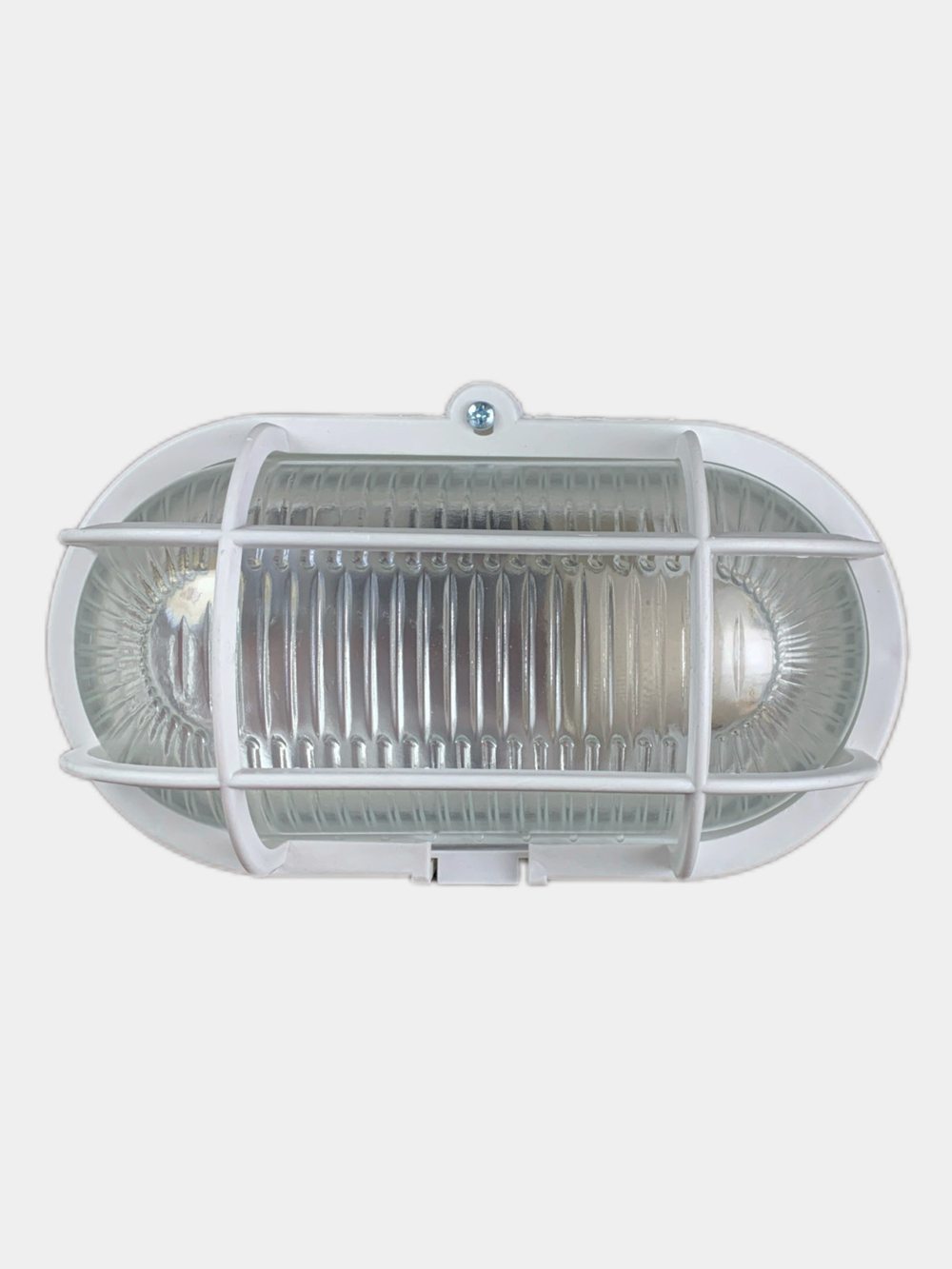 Светильник для ванной настенный влагозащищенный термостойкий Е 27. IP 54, 60 Вт с защитной сеткой. Металлпластизделие