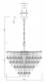 Подвесная люстра Maytoni Linn MOD091PL-07CH