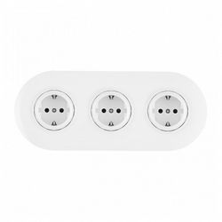 Розетка с заземлением и со шторкой Arte Milano SET08-3 SET08-3-40-1x3 white