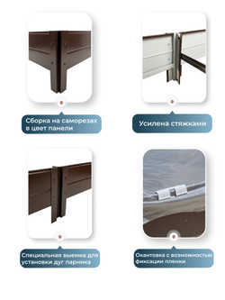 Грядка Ивановская 1х3 метра, борт 20см Зеленый (RAL 6005), (сборка: саморезы)