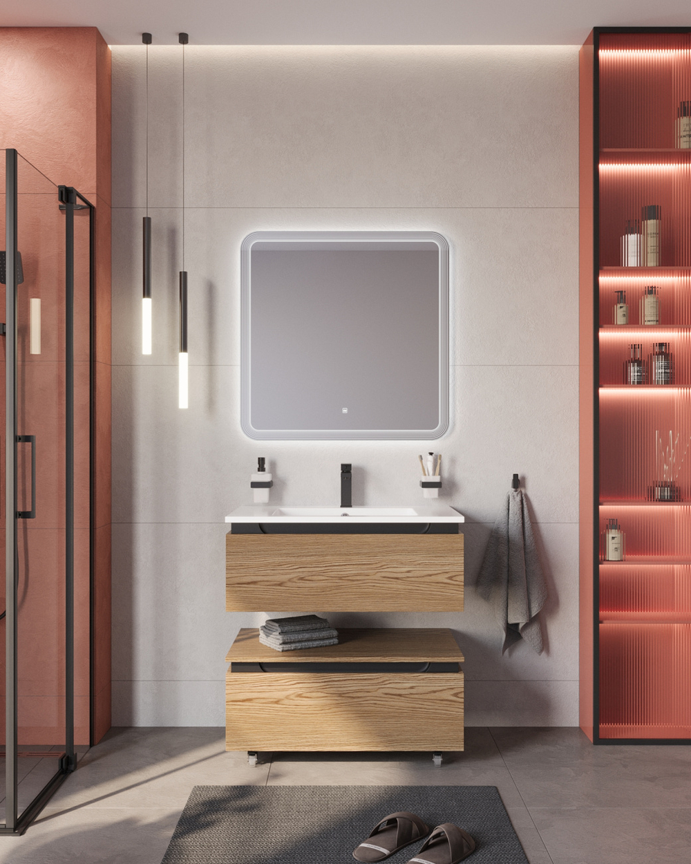 Мебель для ванной Cezares SLIDER 80 Дуб Тангент SLIDER-800-1C-SO-RT-P