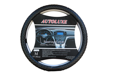 AL-020-черн. Оплетка д/руля М (кор.-25шт)
