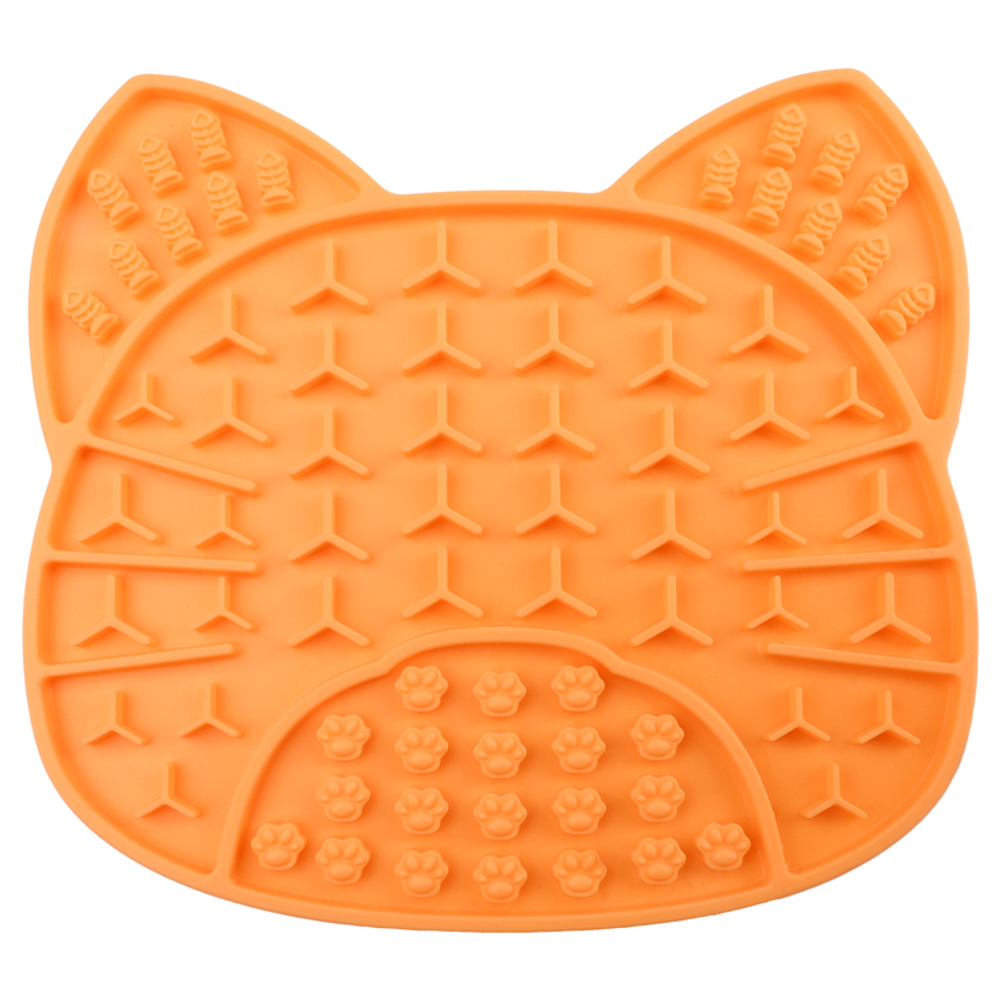 Коврик лизательный Triol "Кот" для животных, силиконовый