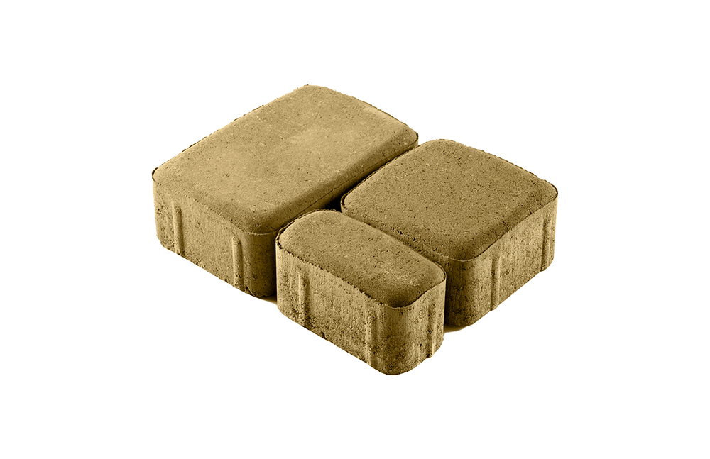 Тротуарная плитка 1П.6 “Старый город”, 180/120/60/x120х60 мм желтый (комплект)