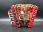 Аккордеон новогодний светящийся музыкальный сеть/батарейки 24095А