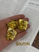 Пуговицы Скиапар. "Ухо" глянцевое лимонное золото