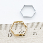 Коннектор Шестигранник, цвет золото, размер 12*14 мм, цена за 1 шт