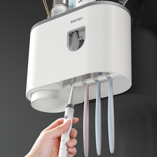 Дозатор для зубной пасты и держатель для щеток настенный