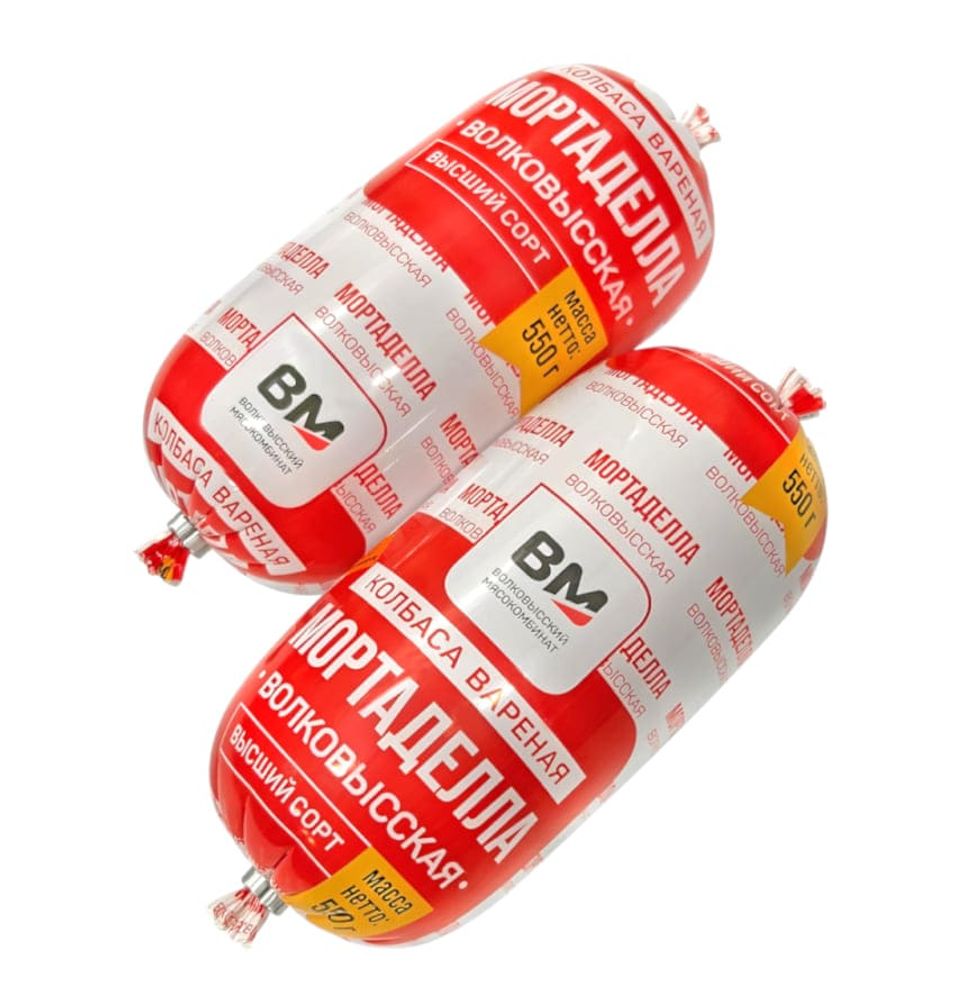 Колбаса вареная "Мортаделла Волковысская" 550г. Волковысский МК - купить не дорого с доставкой по Москве