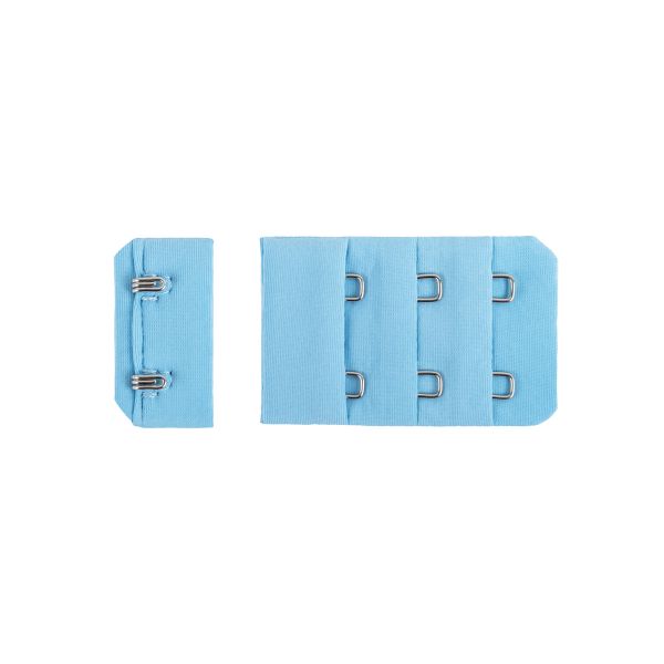 Застежки для бюстгальтера текстильные 2х3, 32 мм, 50 шт, голубой/blue, Blitz ZBB-32T