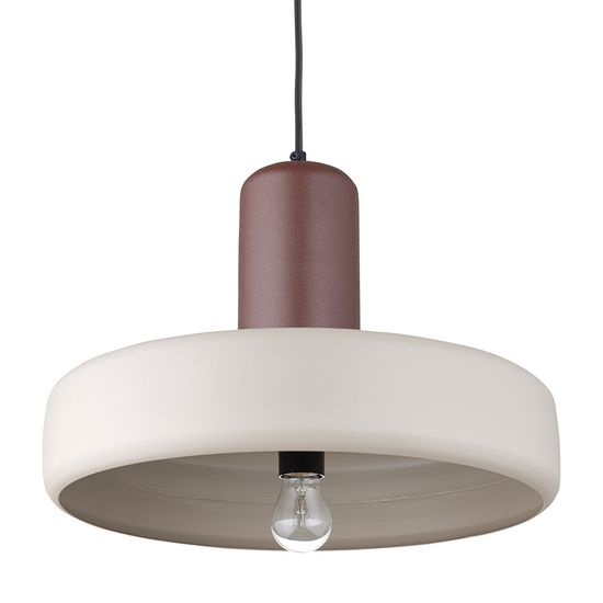 Светильник подвесной juko, D42х31 см, вишневый/бежевый