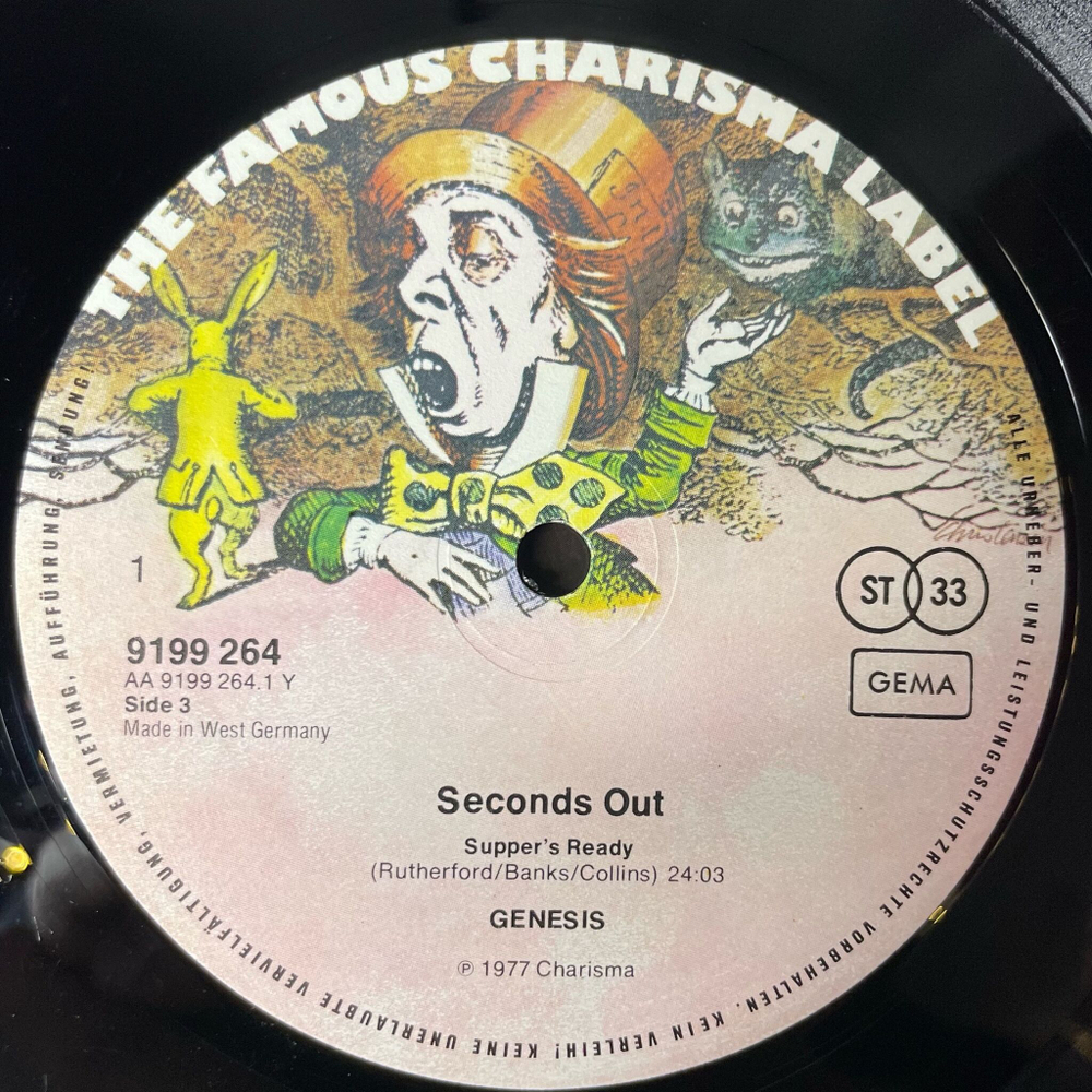 Винтажная виниловая пластинка LP Genesis Seconds Out (Germany 1977) Los Endos