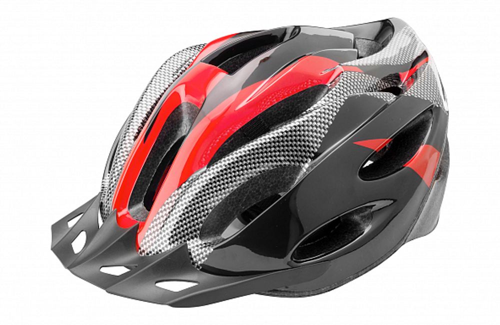 Шлем защитный FSD-HL021 (out-mold) чёрно-красный, размер L