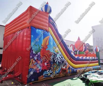 Надувная горка "Осьминог на вершине"