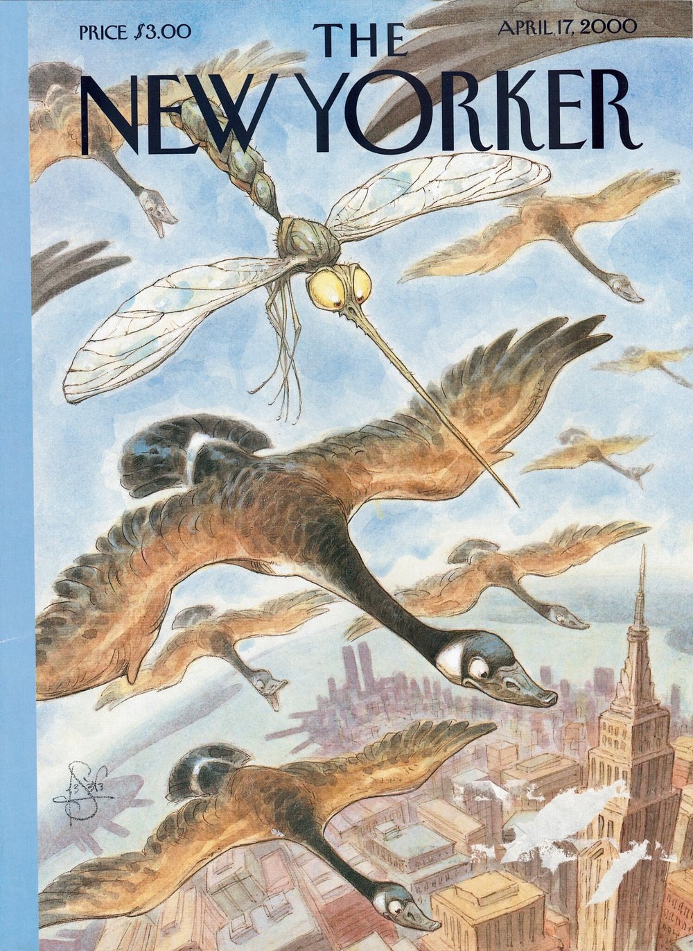 Журнал The New Yorker 17-04-2000, обложка поврежденная