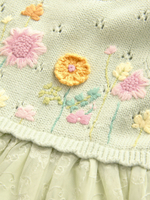 Платье с вышивкой для девочки Next E25-172, Салатовый