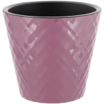 Горшок для цветов пластиковый 3,3л d-19см «Manhattan» c дренажной вставкой, морозная слива