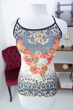 Топ с принтом из вискозы 42 размер