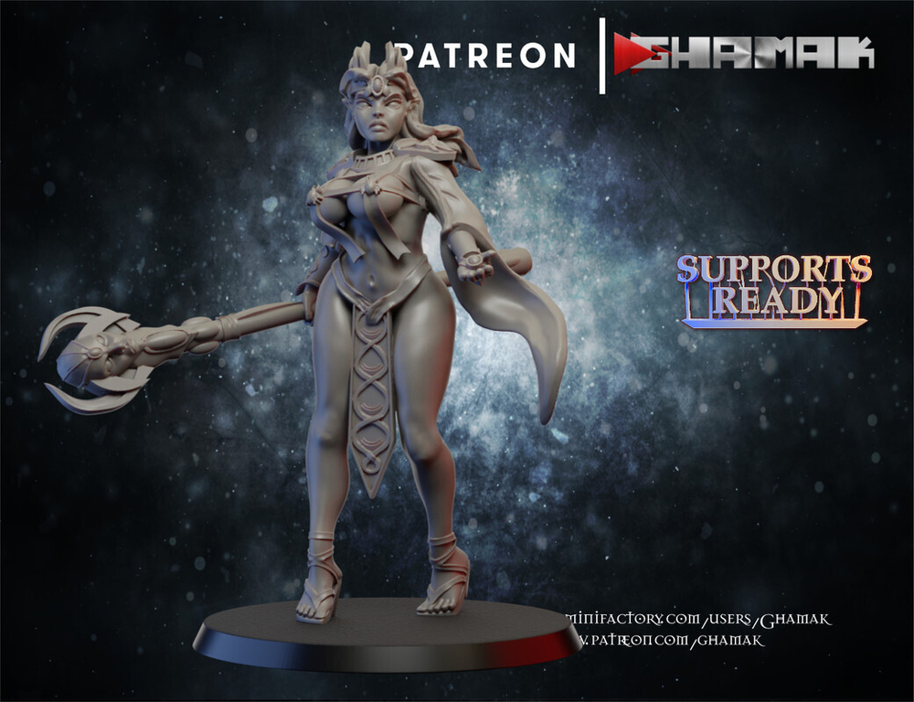 Grand Alliance Order  Lumineth Realm-lords High Elves Эльфийская волшебница миниатюра для dnd, днд, pathfinder, фентези, Настольная игра, НРИ, Варгейм, РПГ
