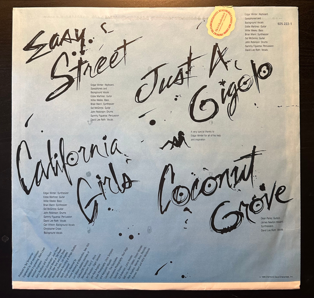 David Lee Roth - Crazy From The Heat (Европа 1985г.)