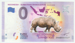 Indonesia, 0 Euro - Sumatran Rhinoceros (Color), 2019, UNC