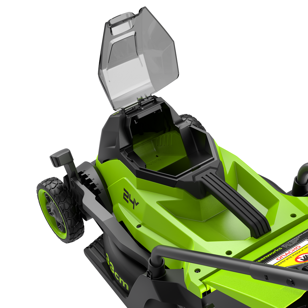 Газонокосилка аккумуляторная Greenworks GD24LM331, 24V, 33 см, бесщеточная, без АКБ и ЗУ (2520607).