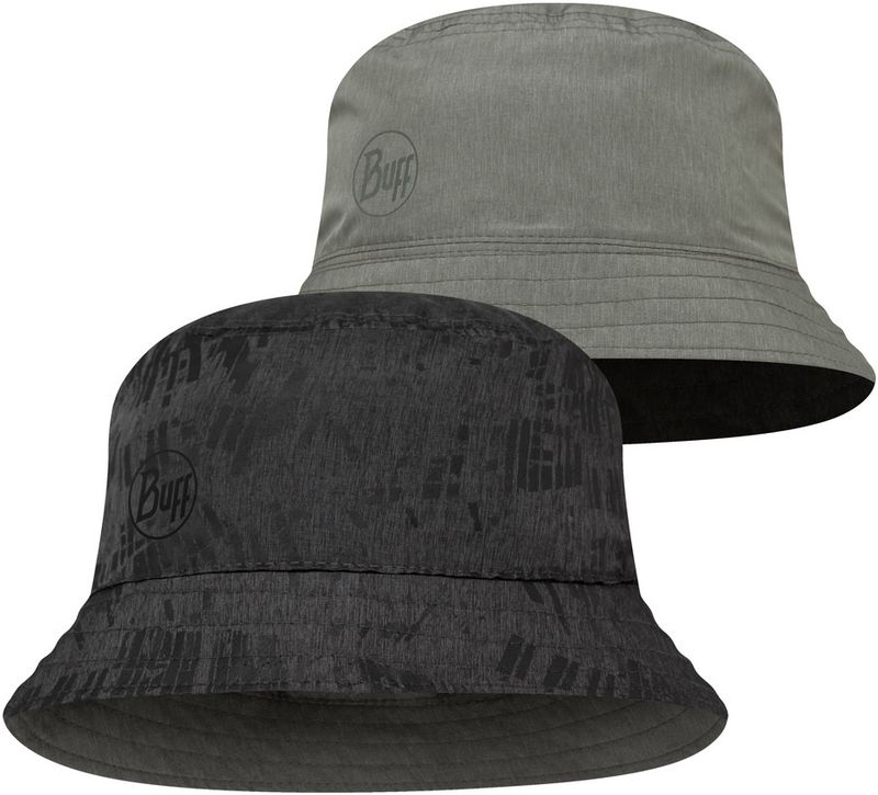 Панама двухсторонняя Buff Travel Bucket Hat Gline Black-Grey Фото 1