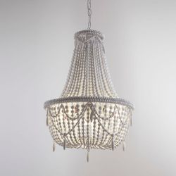 Люстра Anselme White Wood Large Chandelier By Imperiumloft