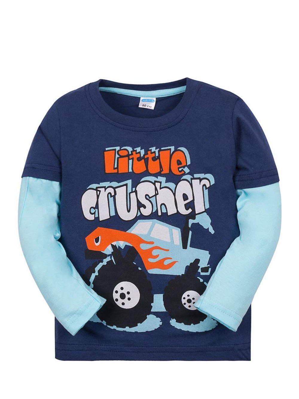 Лонгслив для мальчика Great wheel Синий р.86