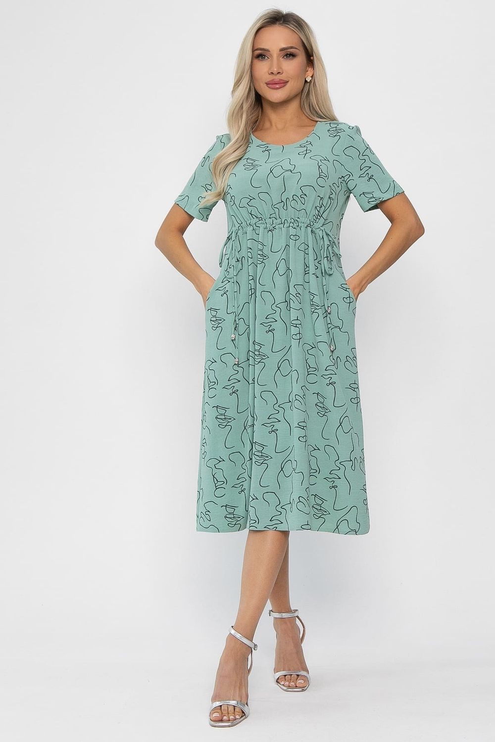 Платье Цветы лета (мятное) П13785-18М LT Collection (Акция)