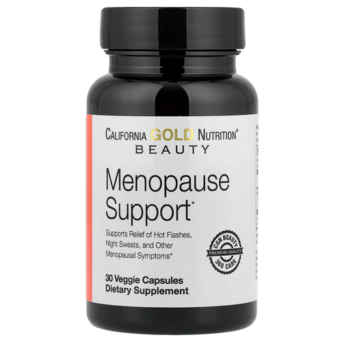 California Gold Nutrition, Beauty, добавка для поддержки во время менопаузы с дудником гигантским, цинанхумом, зопником и L-лейцином, 30 растительных капсул