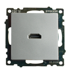 Розетка HDMI 2.1, Type A (механизм), STEKKER GLS00-7118-03, серия Катрин, серебро 50061