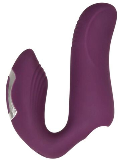 Фиолетовая вибронасадка на палец Helping Hand (Цвет: фиолетовый)