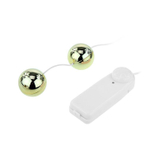 Золотистые шарики с вибрацией Goden Balls (Цвет: золотистый)