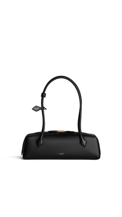 ALAÏA СУМКА LE TECKEL ИЗ ТЕЛЯЧЬЕЙ КОЖИ, ЧЕРНЫЙ