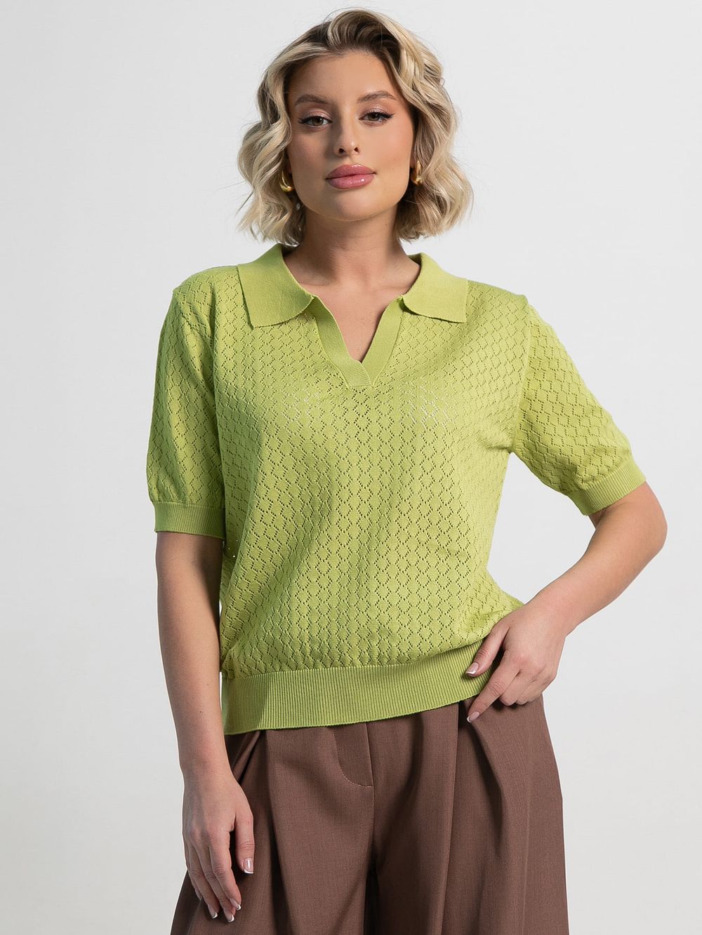 Поло Тихая роскошь (зеленое яблоко) Б15273-7М LT Collection