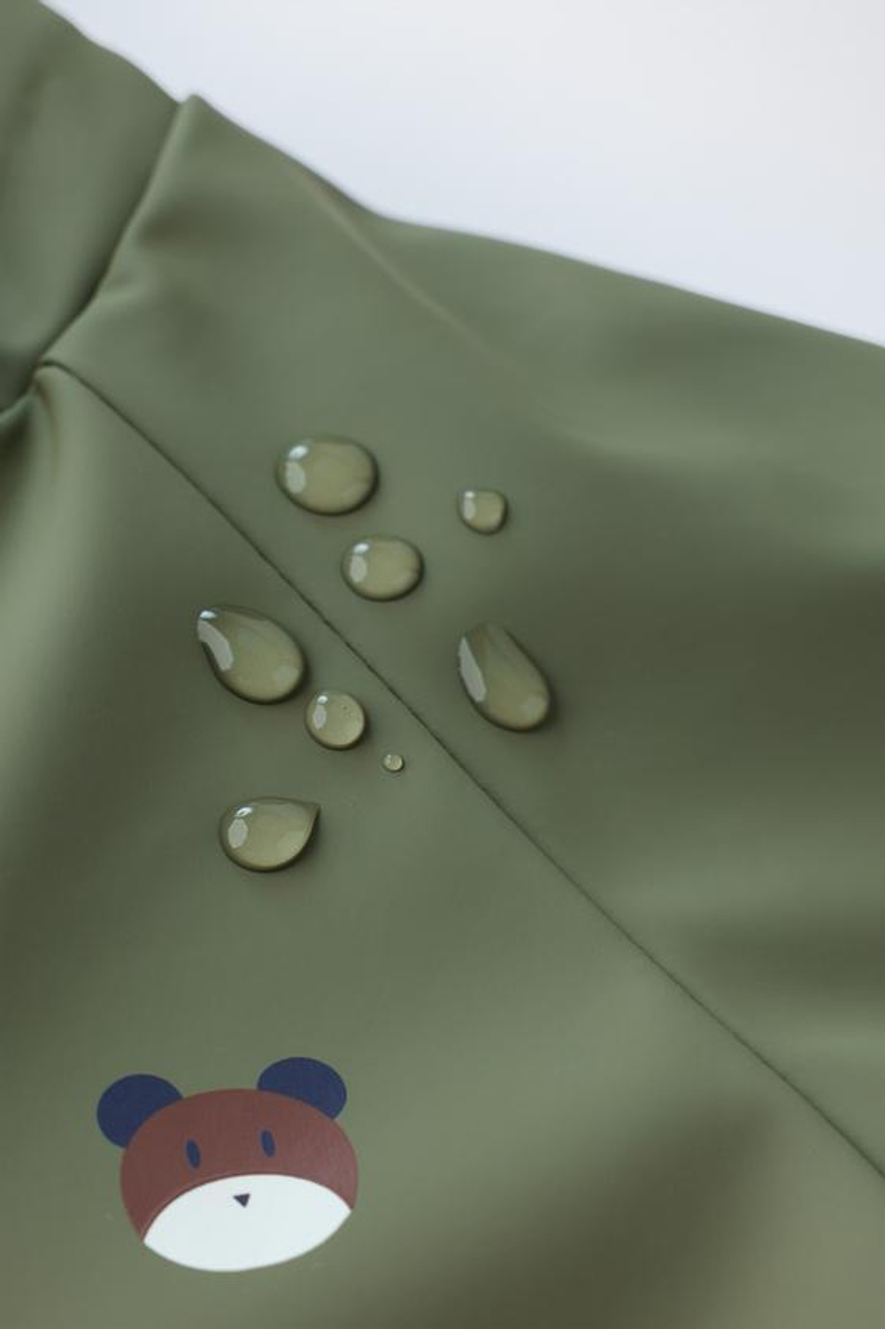 ZARA ПРОРЕЗИНЕННЫЙ КОМБИНЕЗОН WATER RESISTANT, ЗЕЛЕНЫЙ