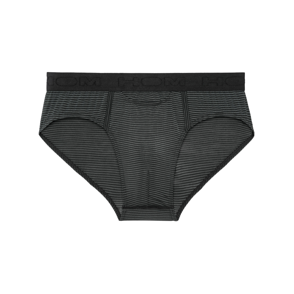 Мужские трусы брифы черные в полоску HOM SIMON Mini Briefs HO1 359852_400004