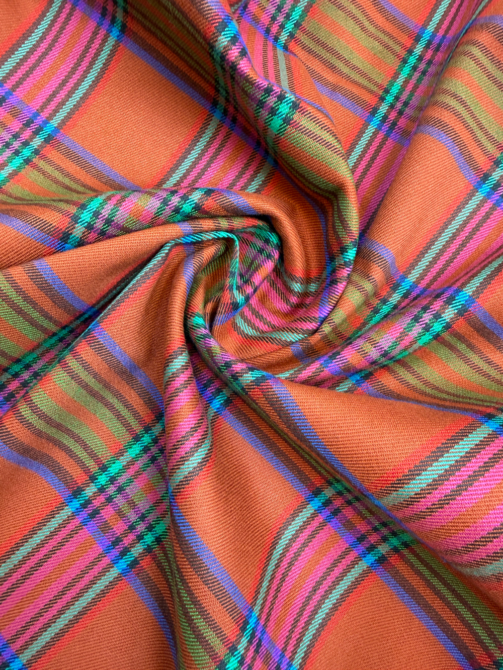 Ткань плательная в клетку (Италия) шерсть/вискоза/поламид ш-145см цена за 1 м