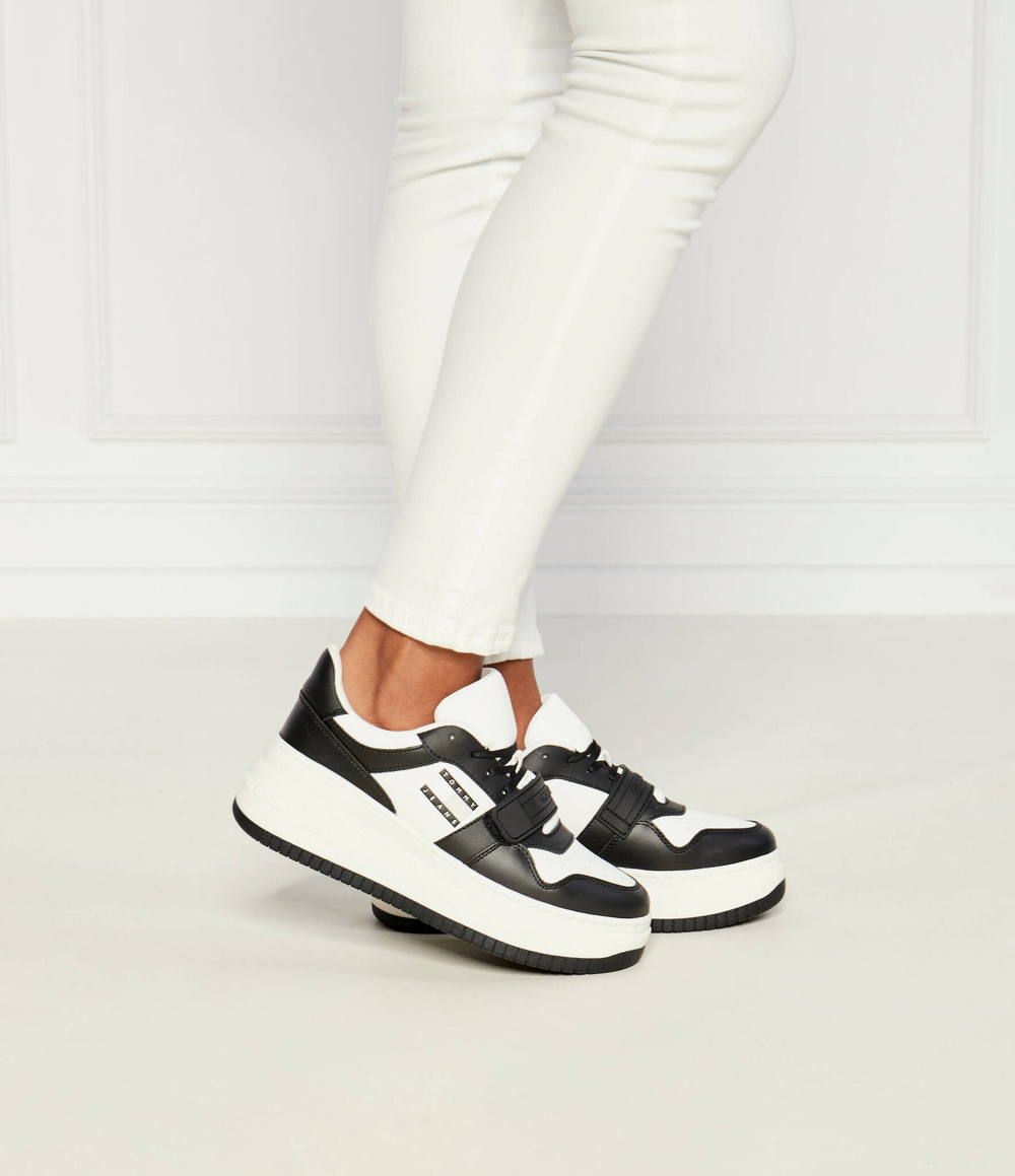 Кожаные кроссовки retro basket Tommy Jeans - черный(EN0EN02573)