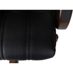 Кресло руководителя Бюрократ T-9932WALNUT-LOW/B, низкая спинка, Кожа, Черная