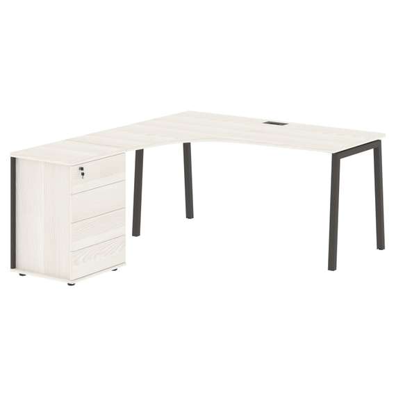 Стол эргономичный с тумбой ELCET 1518(L)  1560х1880х750 EDIS