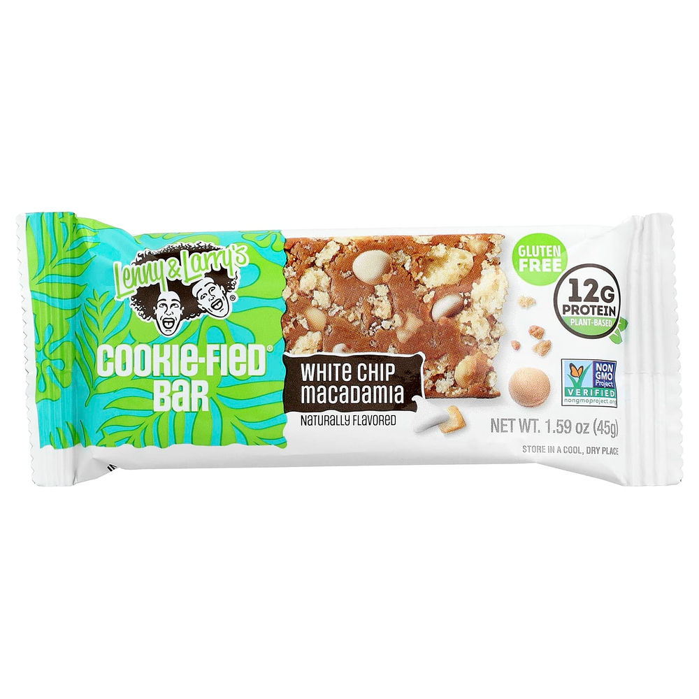 Lenny & Larry's, Cookie-Fied®, батончик с белой крошкой макадамии, 9 батончиков, 45 г (1,59 унции)